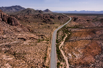 Fototapeta na wymiar New Mexico desert highway 