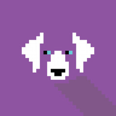 Simple pixel animal series, the dog
