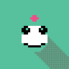 Simple pixel animal series, the frog