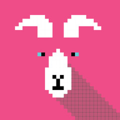 Simple pixel animal series, the goat