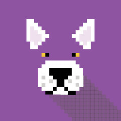 Simple pixel animal series, the dog