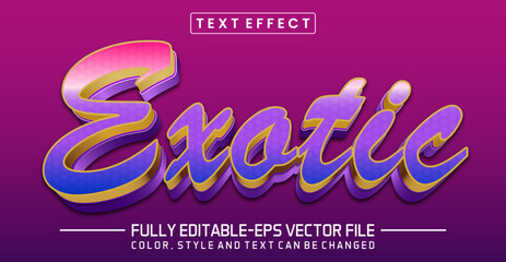 Exotic editable text style effect