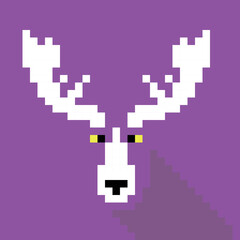 Obraz premium Simple pixel animal series, the megaloceros
