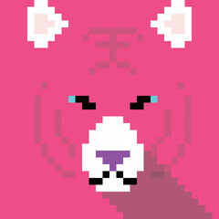 Simple pixel animal series, the tiger