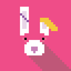 Fototapeta premium Simple pixel animal series, the rabbit