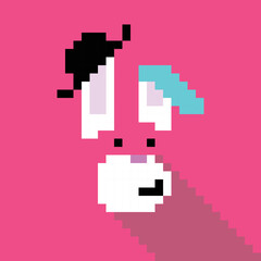 Fototapeta premium Simple pixel animal series, the rabbit
