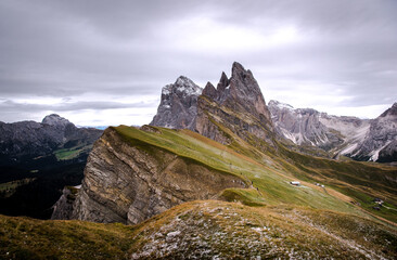 Italian Alps Mountain grey skies