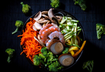 Bowl de verduras y proteina.