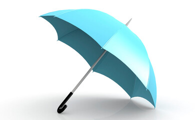 Blue umbrella isolated on white