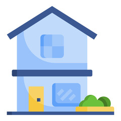 Home flat color icon. Can be used for digital product, presentation, print design and more.