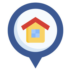 Pin Location flat color icon. Can be used for digital product, presentation, print design and more.