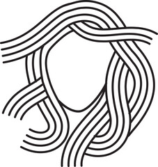 Fototapeta premium woman face moonlike logo vector