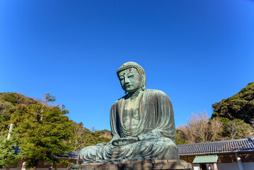 The Great Buddha or "Daibutsu" of Kotokuin Temple at Hase, Kamakura, Japan