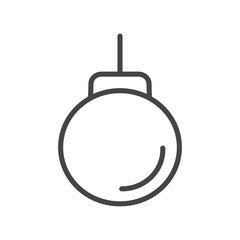 Simple bomb icon. Weapon. Vector.