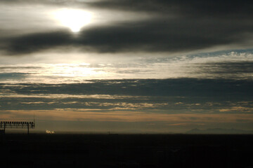 Chilly Winter morning's sky in Arizona