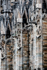 the duomo de milano art pieces and space in gothic cathedral facade