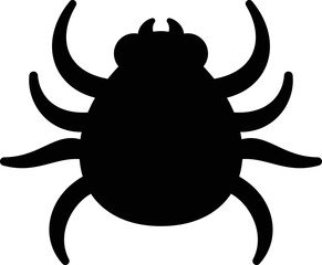 シンプルなダニのシルエットイラスト