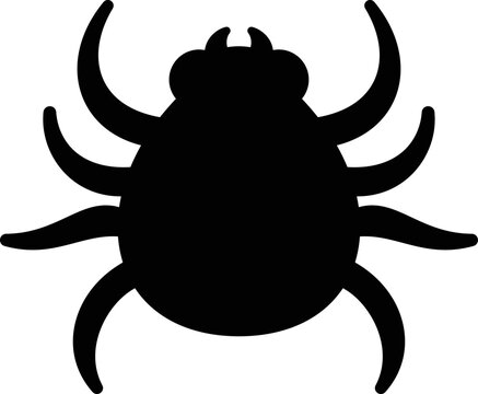 シンプルなダニのシルエットイラスト