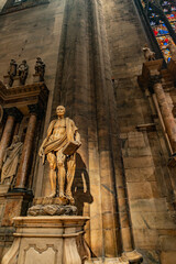 Fototapeta premium Saint Bartholomew Flayed' Duomo di Milano Milan Italy