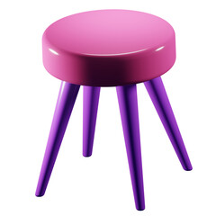 Round Chair 3D Icon