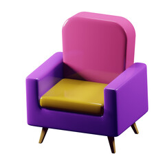 Armchair 3d Icon
