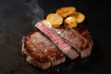 Chateaubriand Steak, Japanese Wagyu beef, Teppanyaki style