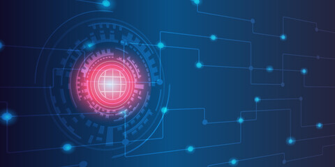 Technology background Hi-tech communication concept innovation abstract background vector illustration perspective view. Abstract circle digital.Vector abstract futuristic background.Technology concep