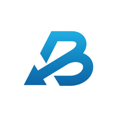 letter b with arrow logo