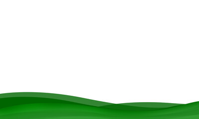 abstact green line curves wave background on white template