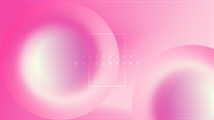 Trendy abstract pink background with circles 3d shapes. Can be used for advertising, marketing, presentation.