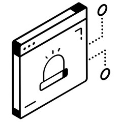 A trendy line isometric icon of an error