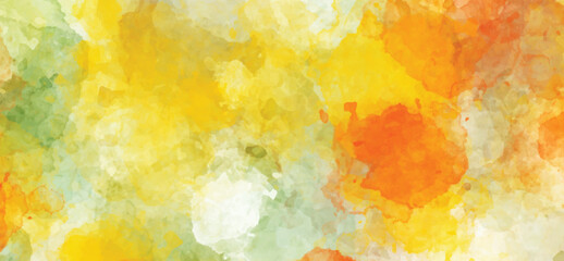 Colorful watercolor background texture. Yellow and red watercolor texture
