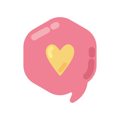 heart love in bubble