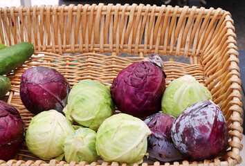 red and green cabbage
