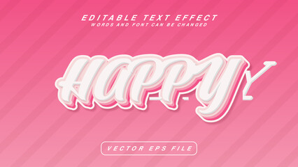 Happy Soft Pink Text Effect