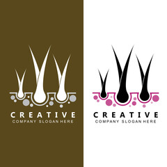 hair care logo vector icon skin health illustration design concept