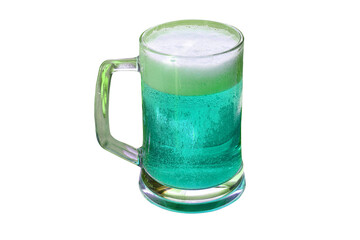 glass of beer isolated on white