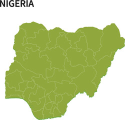 ナイジェリア/NIGERIAの地域区分イラスト