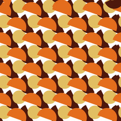 seamless pattern of geometric shapes circle semicircle randomly arranged