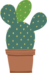 Simplicity cactus plant freehand drawing flat design. 