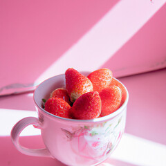 strawberries in a cup