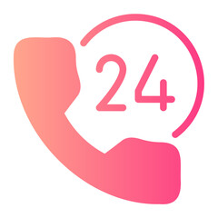 24 hours gradient icon