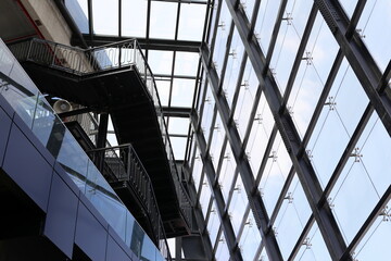 Obraz premium Geometric lines and figures in construction and architecture.