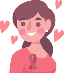 Female Breast Cancer Awareness Illustration