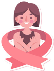 Female Breast Cancer Awareness Illustration