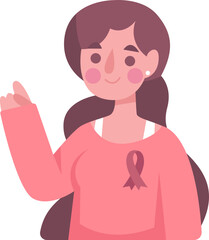 Female Breast Cancer Awareness Illustration