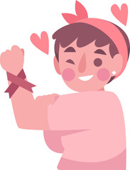 Female Breast Cancer Awareness Illustration