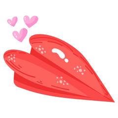 Beautifully designed flat sticker of love 