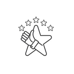 illustration of rating, review icon, vector art.