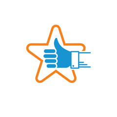 illustration of rating, review icon, vector art.